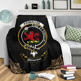 Clan Primrose Crest Tartan Premium Blanket Black BU45 Clan Primrose Tartan Today